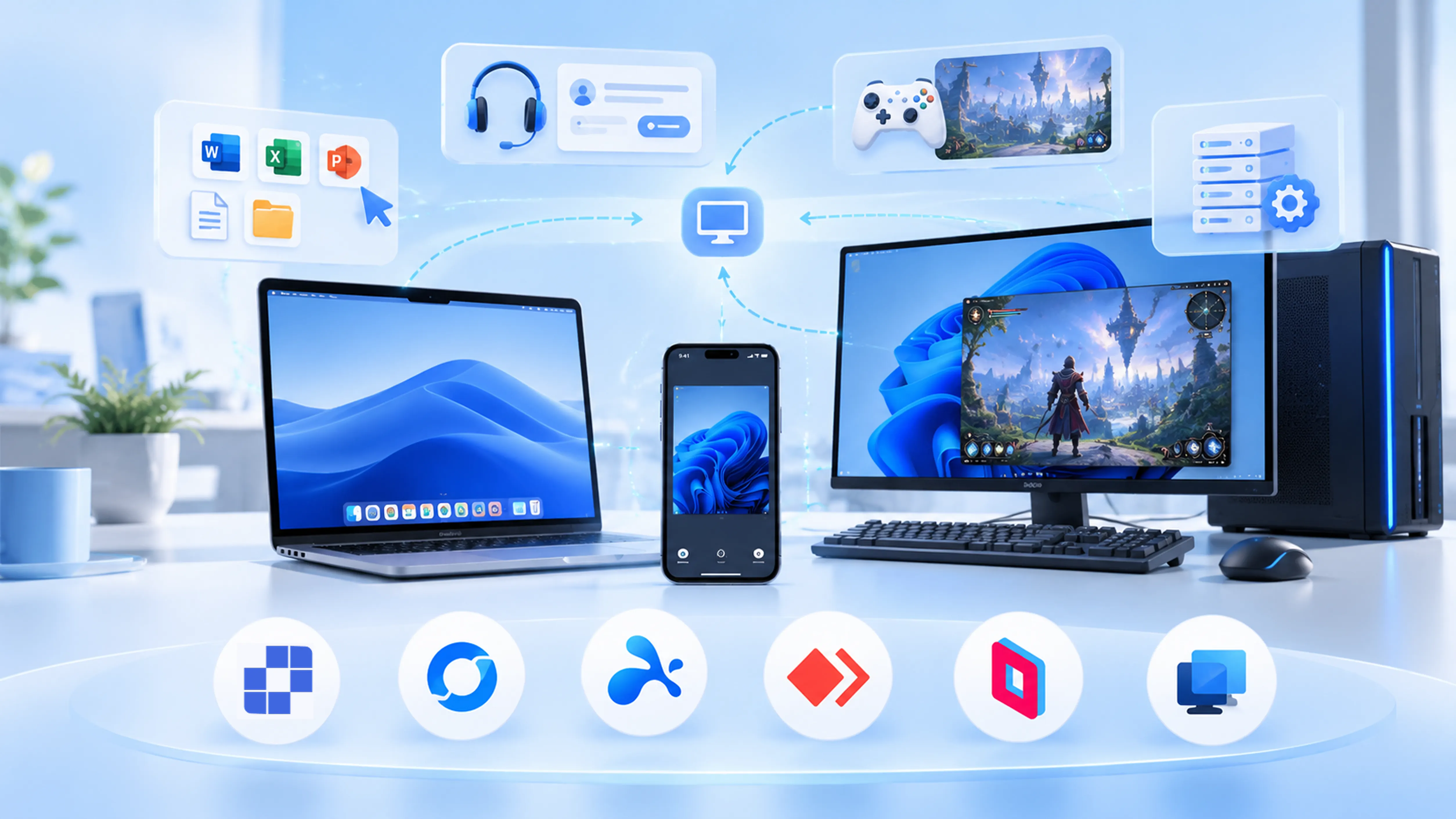 AskLink、RustDesk、Splashtop、AnyDesk、Parsec、Microsoft Quick Assistを比較したリモートアクセスソフトウェアの比較