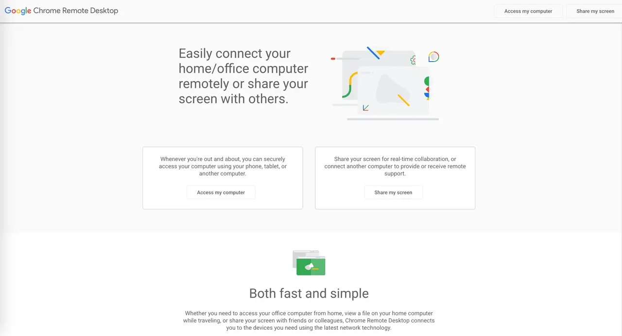 a screenshot of chrome remote desktop website.webp
